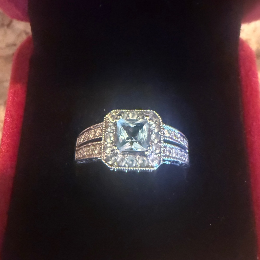 Aquamarine ring from Jared